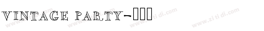 vintage party字体转换